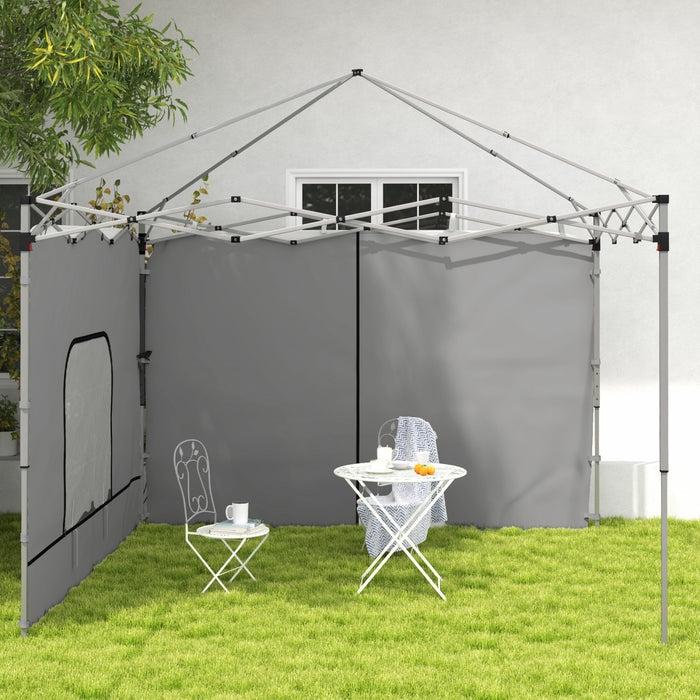 Outsunny Paroi Laterale Pour Auvents 10x10pi, 2 Parois Laterales Uniquement