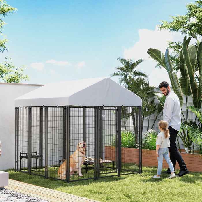 Niche D'exterieur Pawhut Avec Housse Pour Grands Chiens