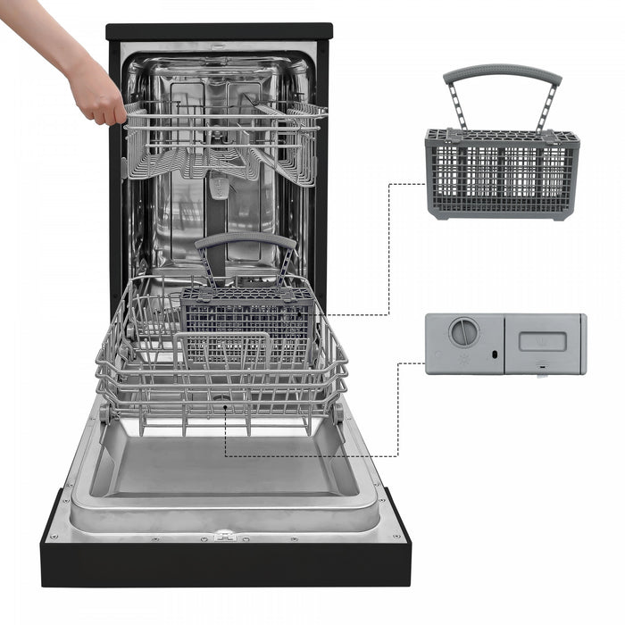 Lave-vaisselle portatif BLACK+DECKER de la serie BCDP, 18 po (45,7 cm), capacite de 8 couverts
