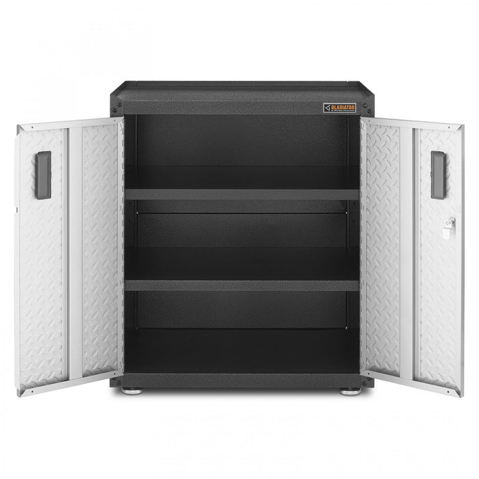 Armoire modulaire GearBox à portes pleine grandeur de Gladiator - bande de roulement argentée