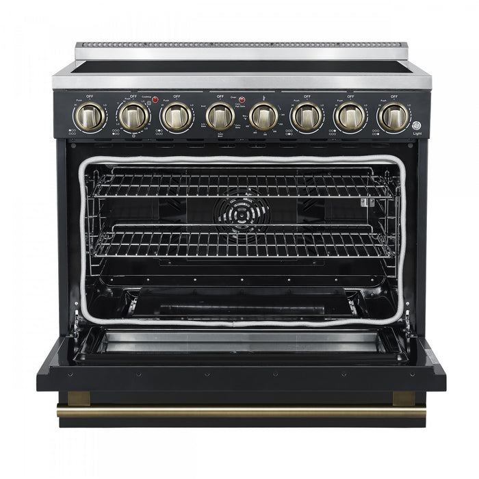 Cuisiniere electrique Paolo 36 pouces, noire, 5,44 pi³ - FFSEL6011-36BLK