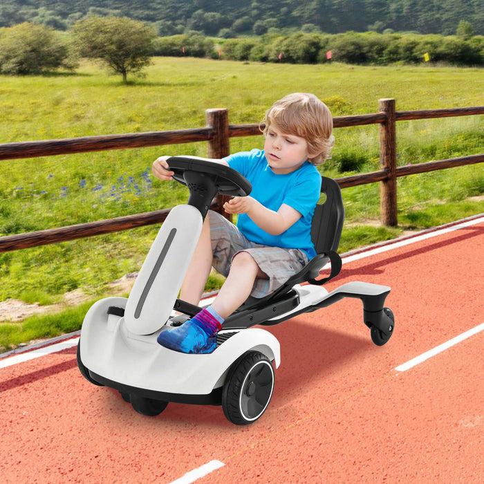 Costway 6v Kids Ride On Drift Car Electric Drifting Go Kart Pour Enfants Avec 360° Spin White