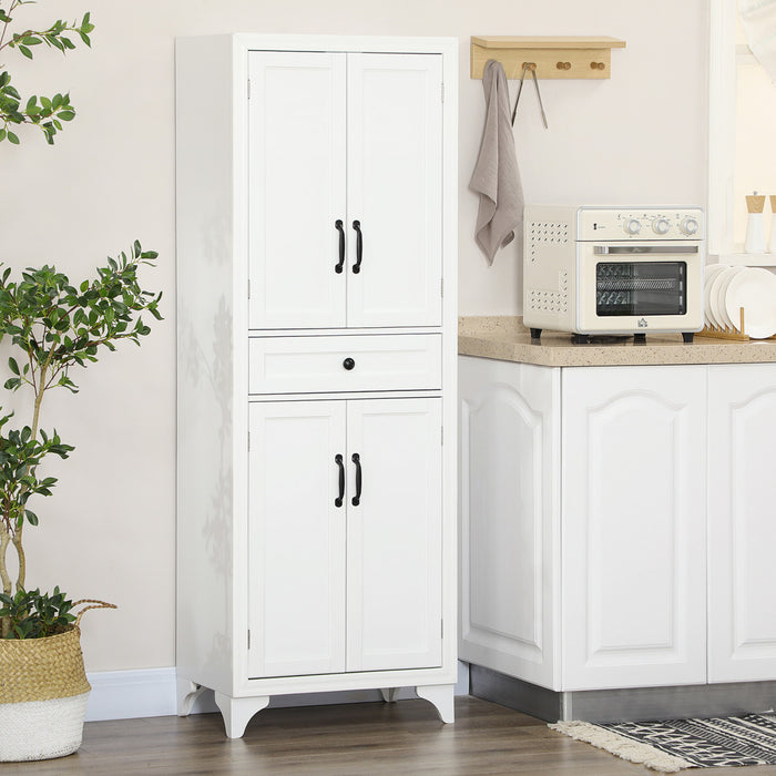 HOMCOM Armoire de rangement de cuisine 67\" avec portes et etageres