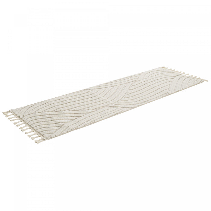 Carpette à poil long brossé Quinto à motif de vagues - 2 pi 7 po x 8 pi 