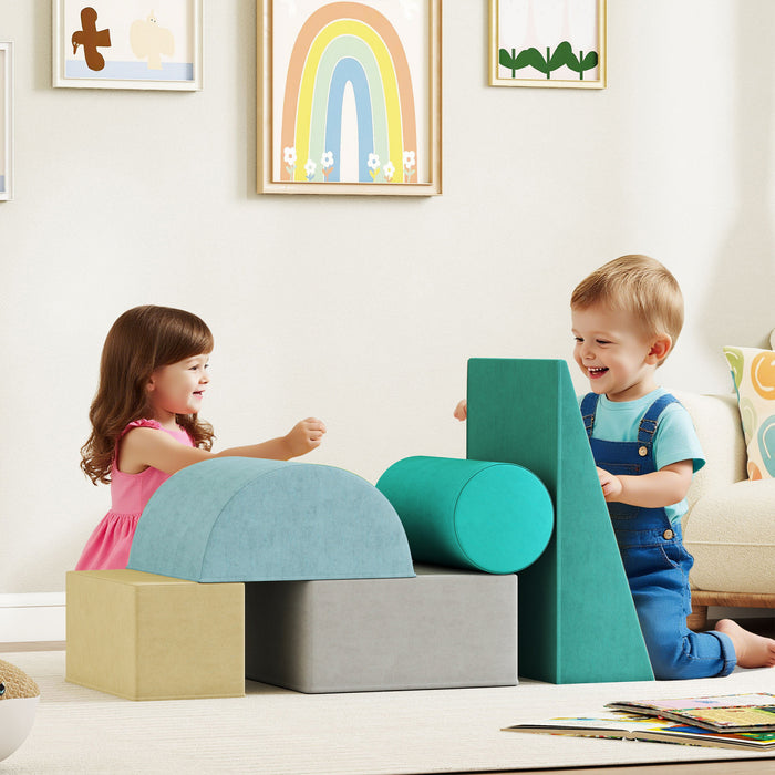 Qaba Jouets D'escalade Pour Tout-petits, Blocs D'escalade En Mousse Souple