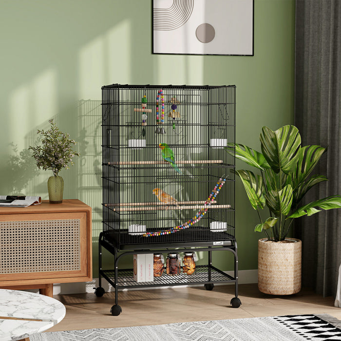 Cage A Oiseaux Avec Support, Pour Perruches Canaris Pinsons