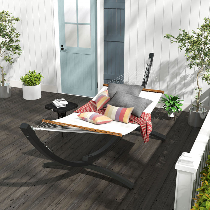 Outsunny - Support de hamac 12' avec cadre en acier, gris