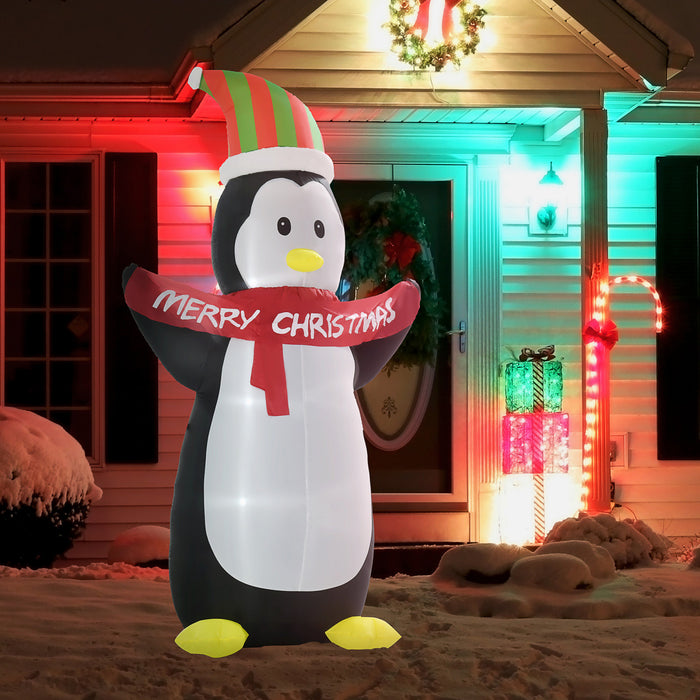 Homcom Pingouin Gonflable De Noel