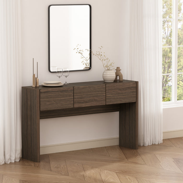 Console moderne Linda en noyer brun