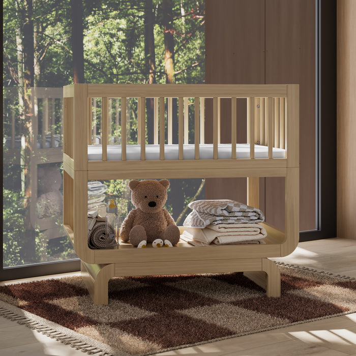 Storkcraft Santorini Berceau convertible 3-en-1 de luxe - Bois clair