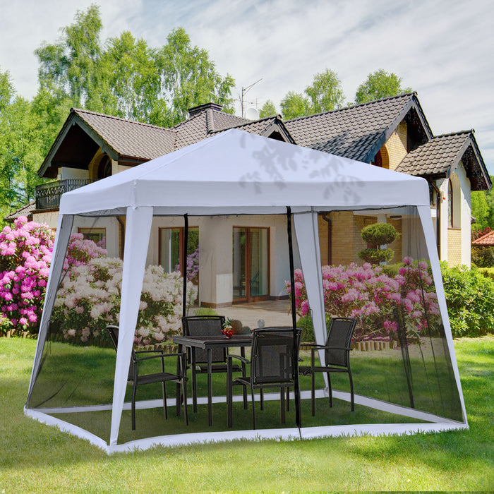Tonnelle Barnum Style Colonial Dim. 3l X 3l X 2,45h M 4 Moustiquaires 2 Zippees Gris Noir
