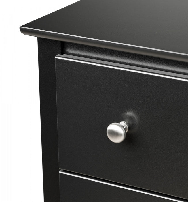 Commode verticale haute Jade à 6 tiroirs - noire