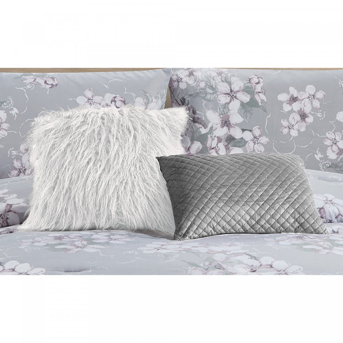 Ensemble Douillette Florale 5 Morceaux Alysse pour Lit Double/Grand