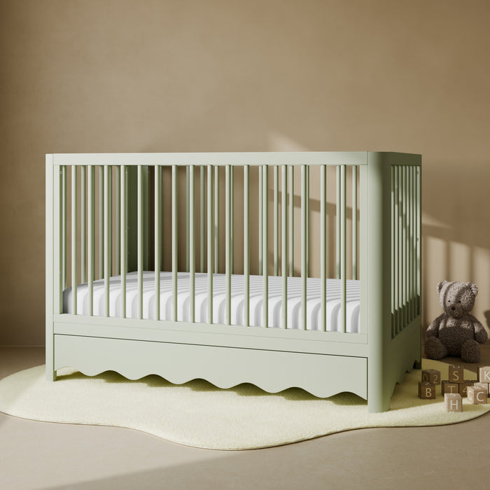 Storkcraft Casablanca Lit de bebe convertible 5-en-1 de luxe avec tiroir - Sauge