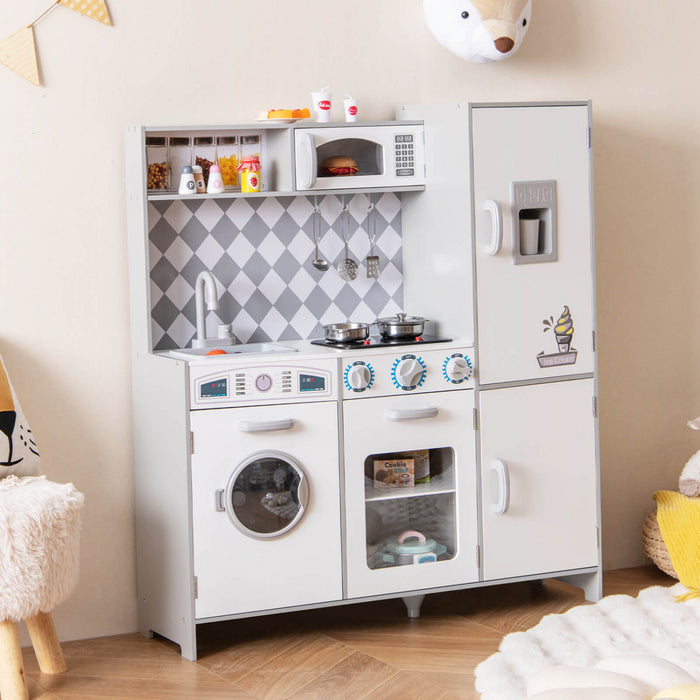 Costway Kids Kitchen Playset Avec Des Lumieres Et Des Sons Realistes