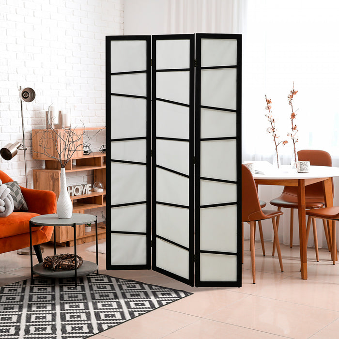 Homcom Paravent De Separation Pliable A 3 Panneaux Pour Chambre