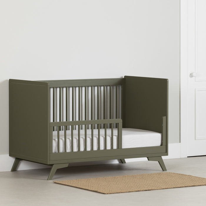 Garde-corps pour bambin pour lit de bébé Milos - vert olive