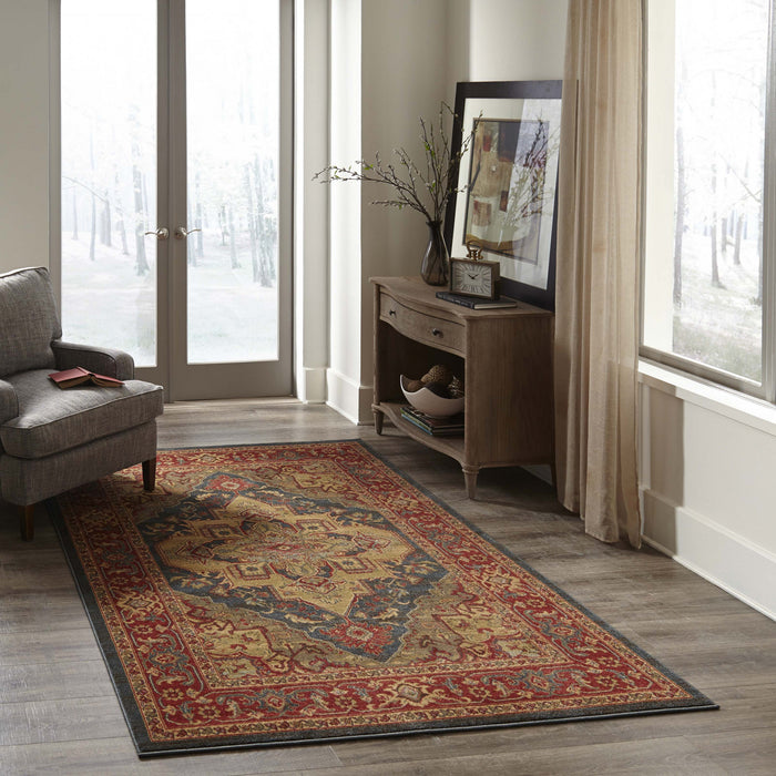 Tapis Traditionnel Lux 7'10\" x 9'10\" en Bleu