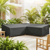 Outsunny V-Shaped Sectional Sofa Cover Waterproof Anti-UV, 105" x 105"