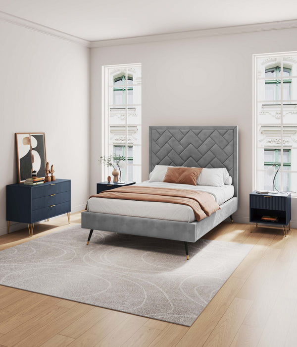 Ensemble moderne de commode 2 pieces Dumbo en bleu minuit