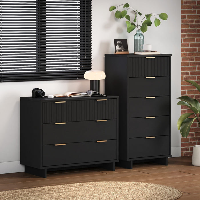Ensemble de commode moderne Granville 2 pieces en noir