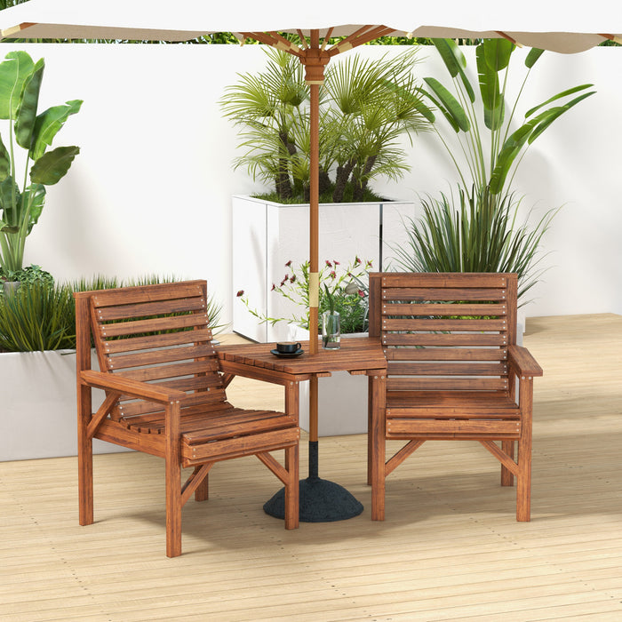 Outsunny Banc Exterieur 3 Pieces Pour Le Jardin, L'arriere-cour, Le Balcon