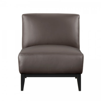 Murdock Accent Chair Dark Brown Leather | Fauteuil D'appoint Murdock En Cuir Marron