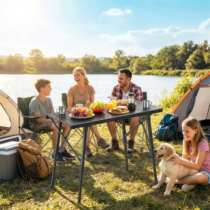 Outsunny Table de Pique-nique Pliante avec Plaques Amovibles pour Exterieur