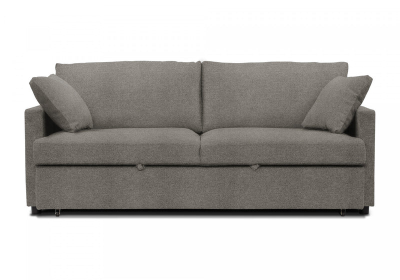 Canape Lit Convertible, 78\" Longueur, Tissu Marron Clair, Contemporain, Moderne