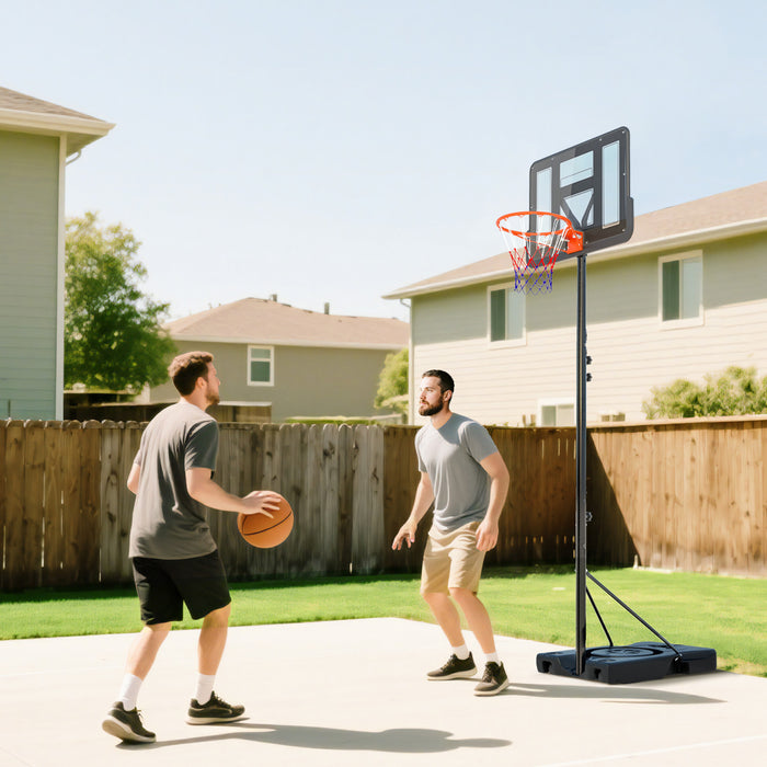 Soozier Panier de basket-ball de 4,6 a 10pi avec roues et panneau de 43po