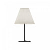 Lampe de table noire de 23 po à base angulaire avec abat-jour conique