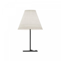  Lampe de table noire de 23 po à base angulaire avec abat-jour conique