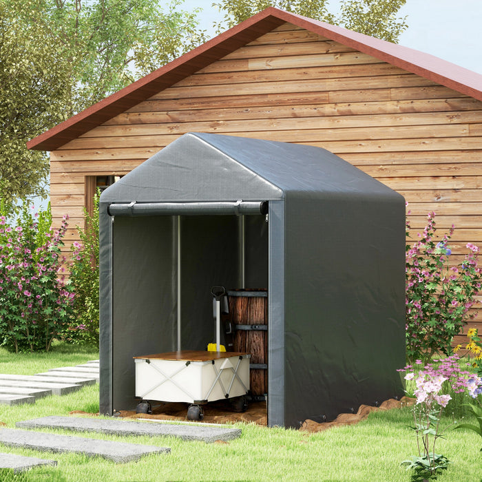 tente de stockage 4x6 Outsunny Tente De Hangar De Stockage Exterieur 4x6 Pi Pour Outils D