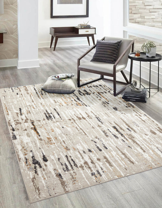 Tapis Contemporain/Moderne Juniper 5'0\" x 8'0\" en Taupe
