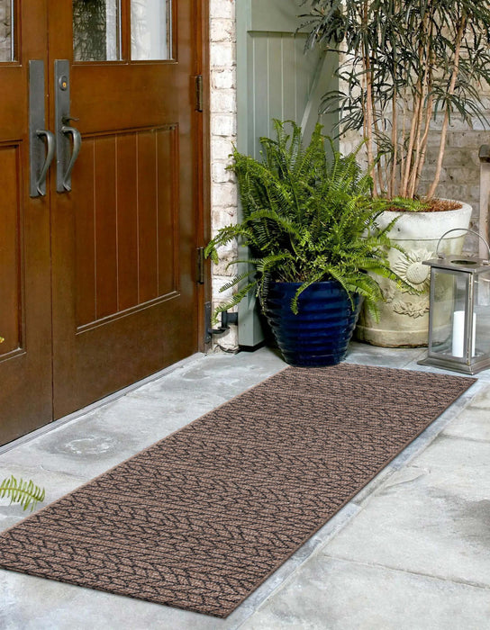 Tapis Contemporain Linden 2'0\" x 10'0\" en brun