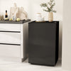HOMCOM 4.5 Cu Ft Mini Fridge with Freezer, Wheels, Refrigerator, Black