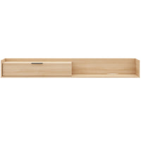  Meuble pour téléviseur mural mince Nordika de 72 po avec armoire de rangement - chêne blond naturel