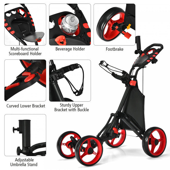 Chariot De Golf 4 Roues Goplus
