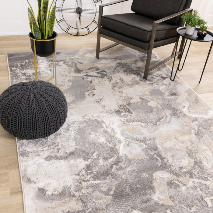 Carpette London à motif d’océan ondulé - 5 pi 3 po x 7 pi 7 po
