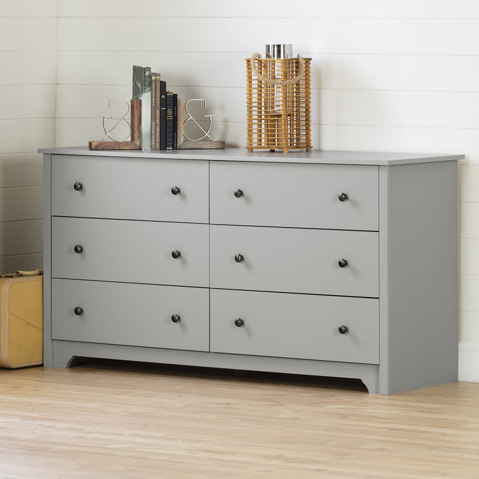 Vito Commode 6 Tiroirs - Gris Clair