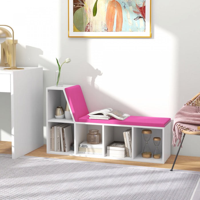 HOMCOM Bibliotheque pour enfants a 5 casiers avec etageres de rangement