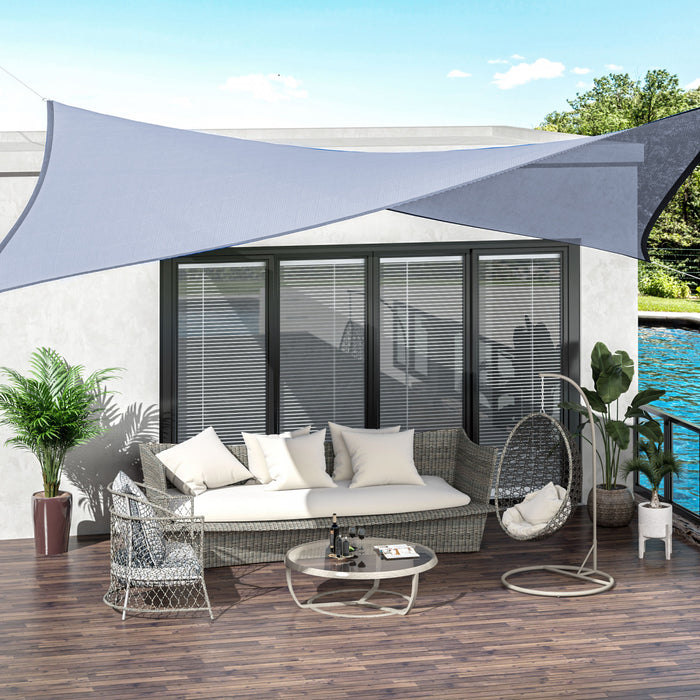 Voile D'ombrage Rectangulaire Anti-uv Hdpe 4l X 3l M Gris
