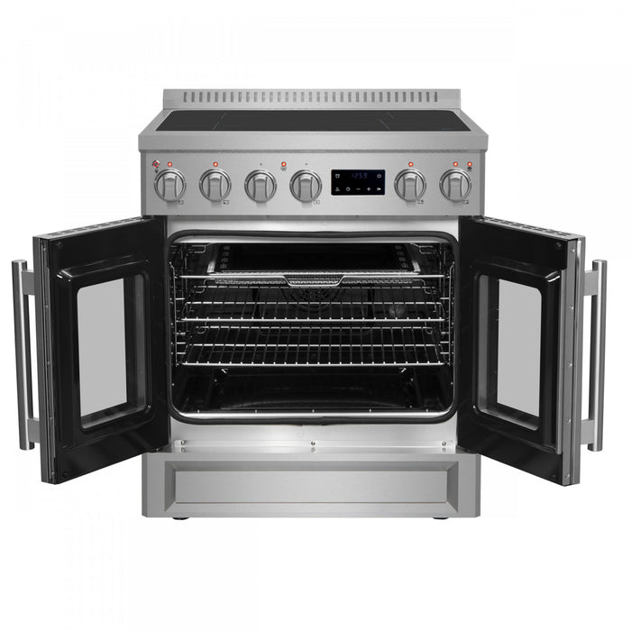Cuisiniere a induction Torino de 30 po avec portes francaises, acier inoxydable – FFSIN0950-30