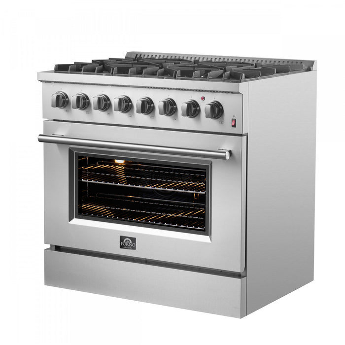 Cuisiniere a double combustible Marco 36 po, acier inoxydable, 5.36 pi³ - FFSGS6197-36