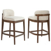 Calista Rubber Wood Counter Stool Set of 2,Walnut | Calista – Lot de 2 tabourets de comptoir en bois d’hevea, finition noyer