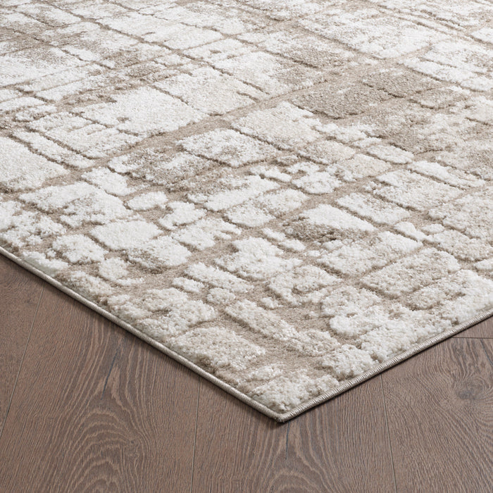 Carpette Darius multicolore à motif rustique - 6 pi 7 po x 9 pi 6 po
