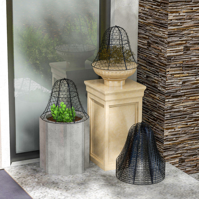 Outsunny Lot De 12 Cloches Pour Proteger Les Plantes Contre Les Animaux