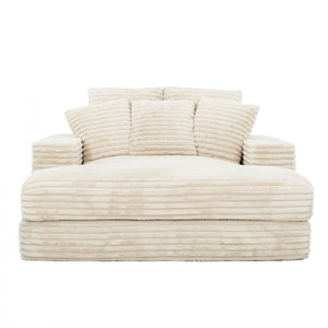 Fauteuil long Snug de Sealy de 68 po avec mousse - beige