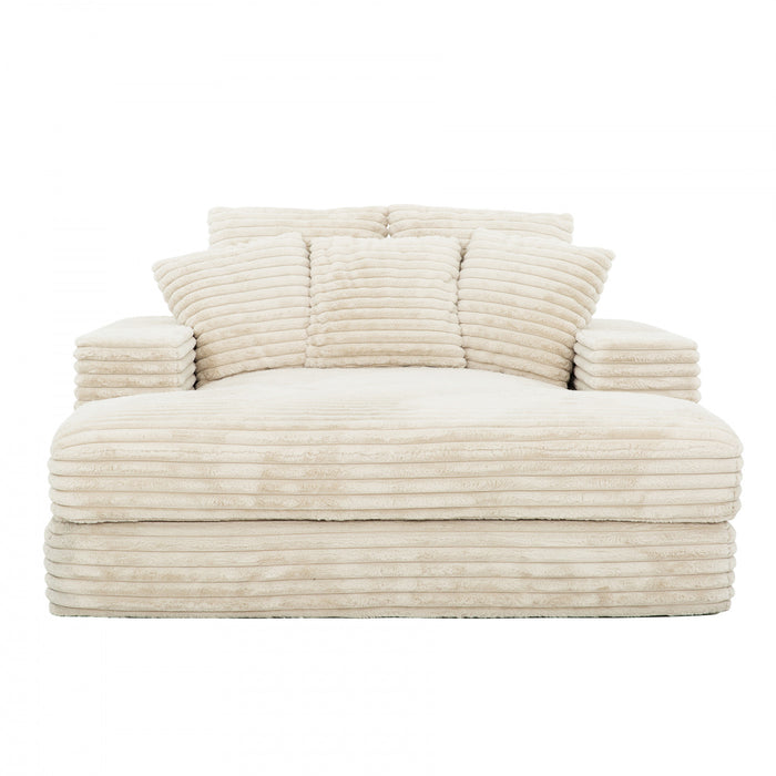 Fauteuil long Snug de Sealy de 68 po avec mousse - beige