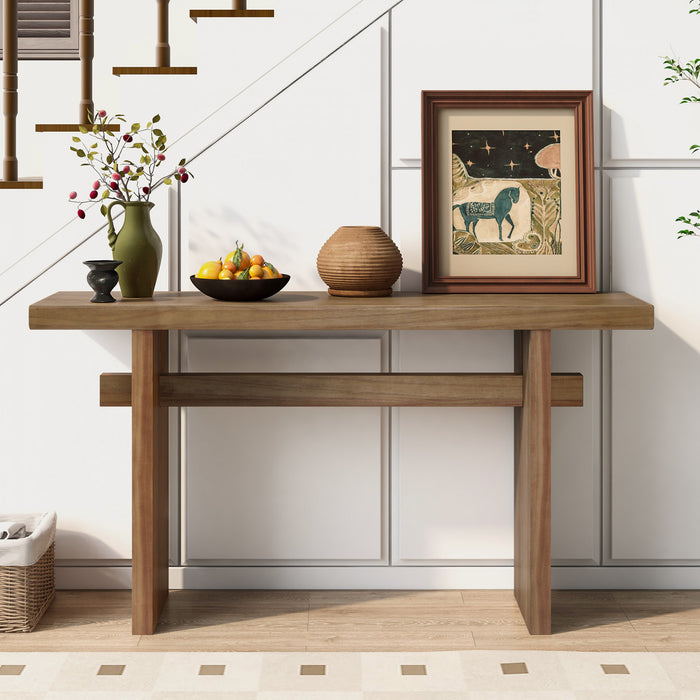 Console de style maison de campagne Emma 150 cm pour entrée - brun antique
